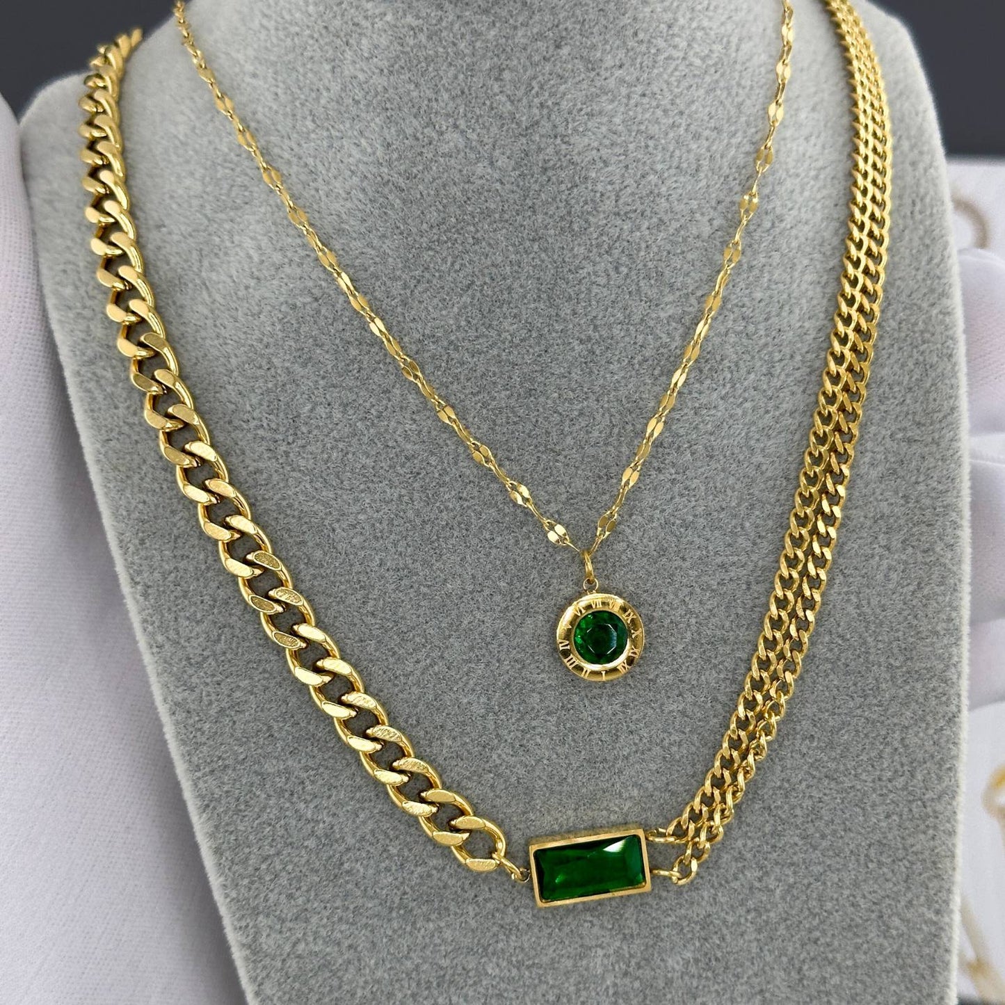 Gold Number 18K Gold Plated Pendant Necklace | 18K Gold Plated Steel Necklace – UAE