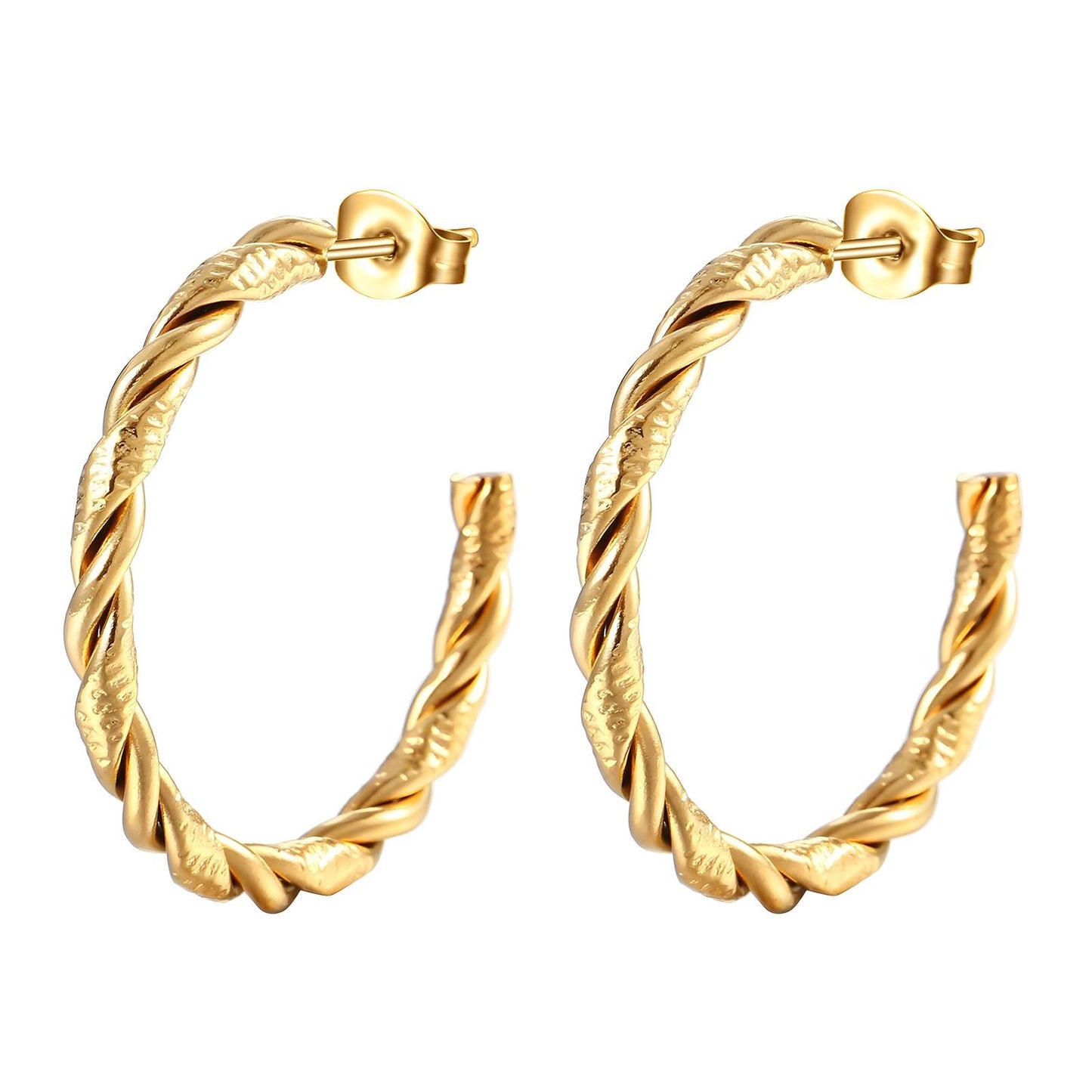 18K Gold Plated Huggie Hoop Earrings | Waterproof Hypoallergenic Sparkle Hoops – UAE - The Trendy Fashions