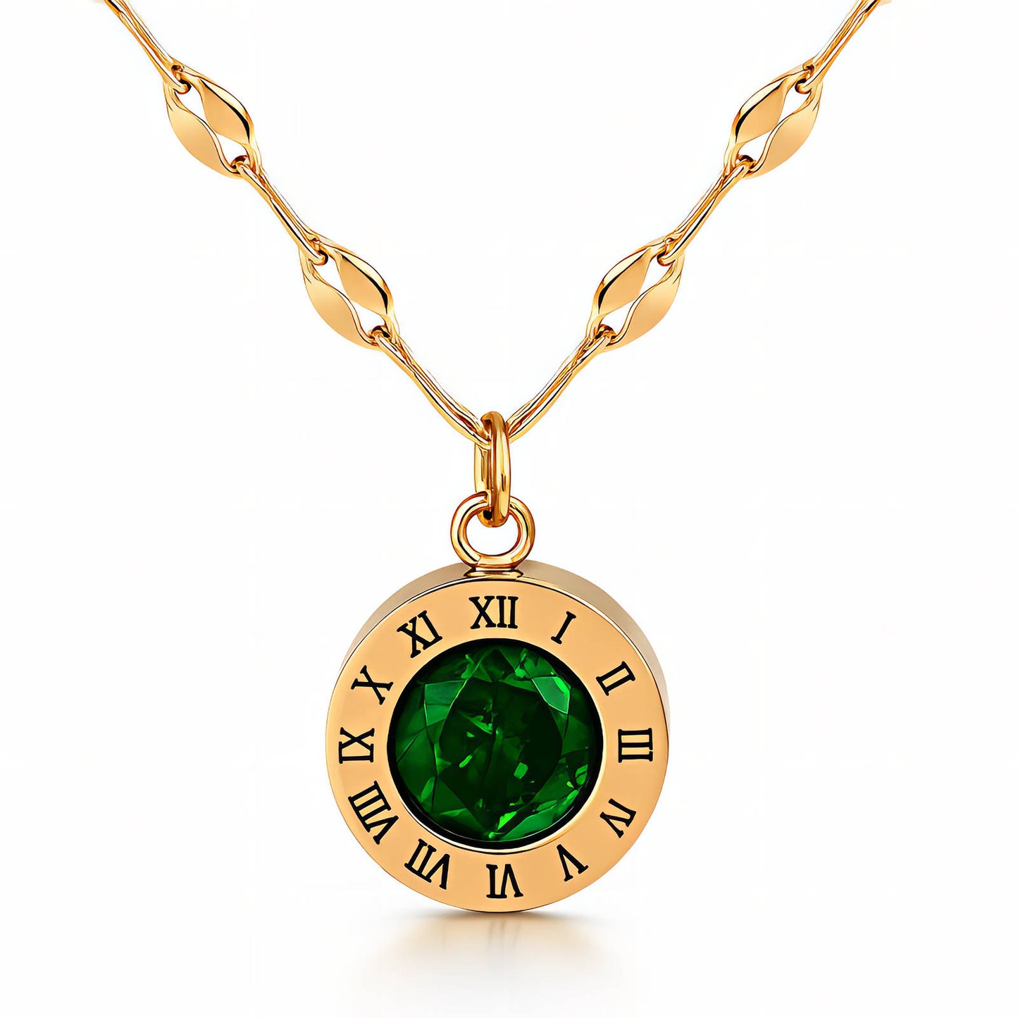 Gold Number 18K Gold Plated Pendant Necklace | 18K Gold Plated Steel Necklace – UAE - The Trendy Fashions
