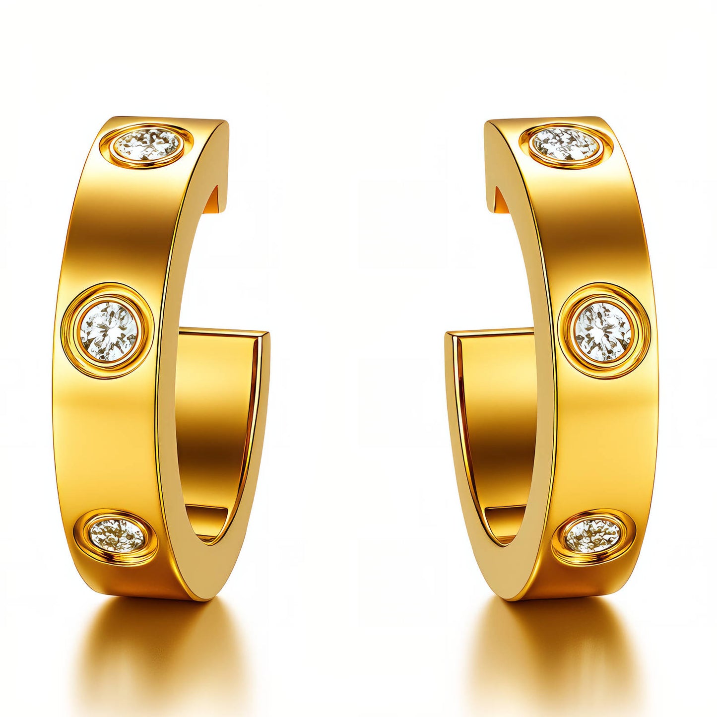 Earrings, 18K Gold Plated Steel - The Trendy Fashions