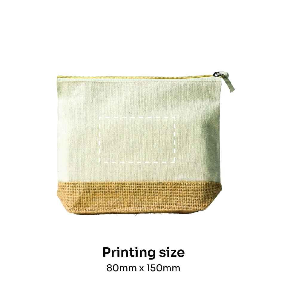 Canvas + Jute Pouch With Zipper