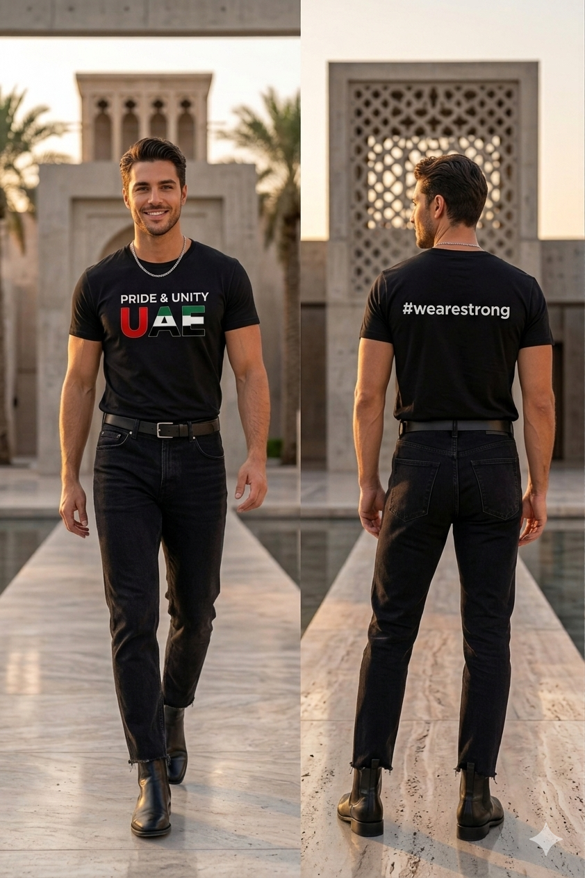 Pride & Unity Men Cotton Half Sleeves T-Shirt TTF-UAE - The Trendy Fashions
