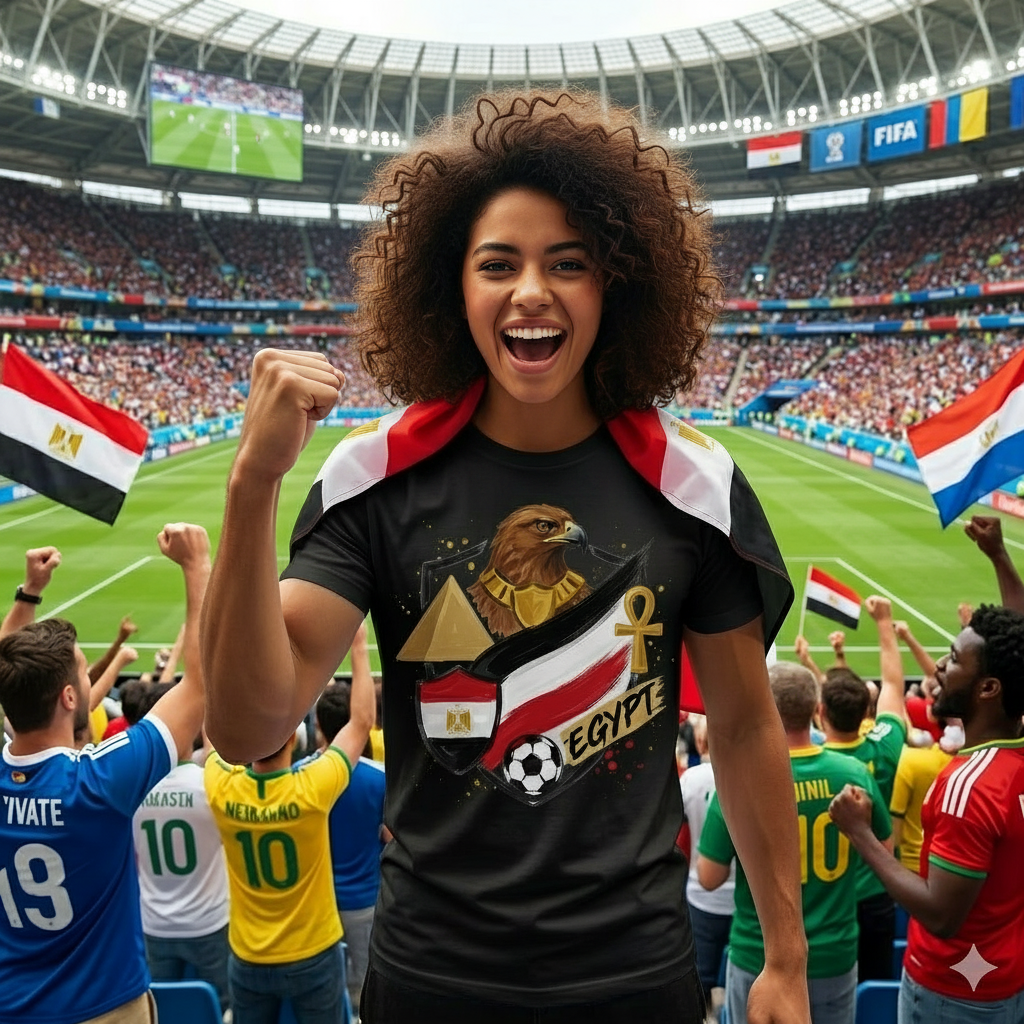 🏆Egypt Fan Edition: Premium Cotton Football Tee