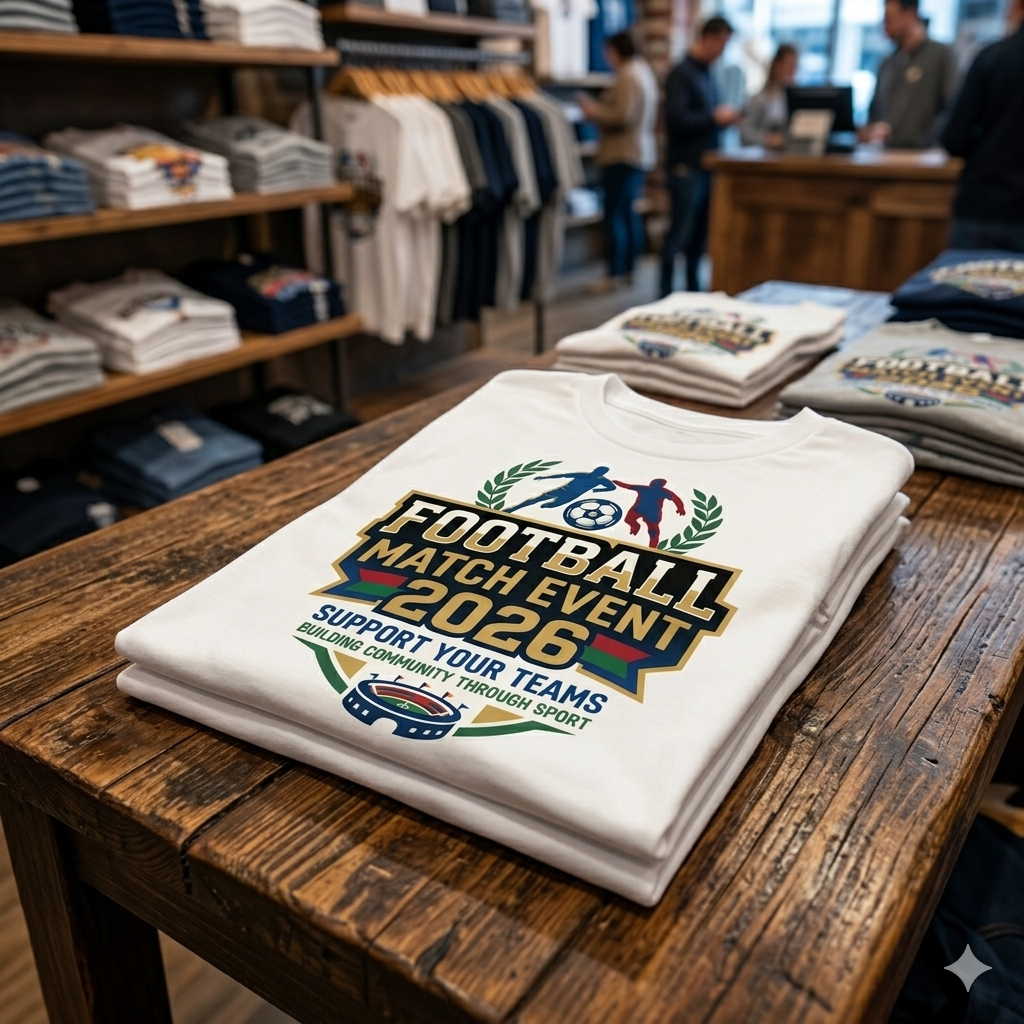 π Fan Support Edition In Match Event : Premium Cotton Football Tee - The Trendy Fashions