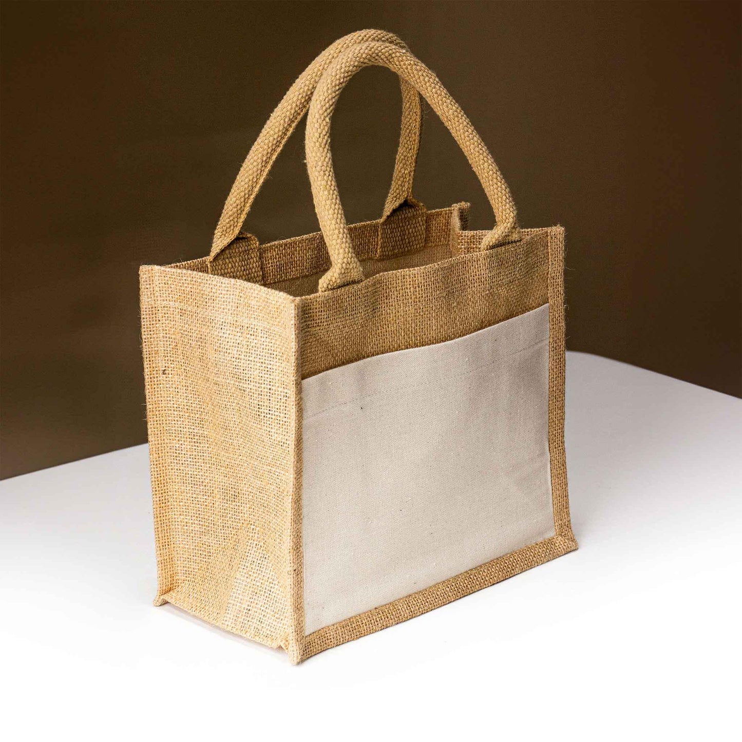 Jute Bag with Canvas Pocket TTF-402