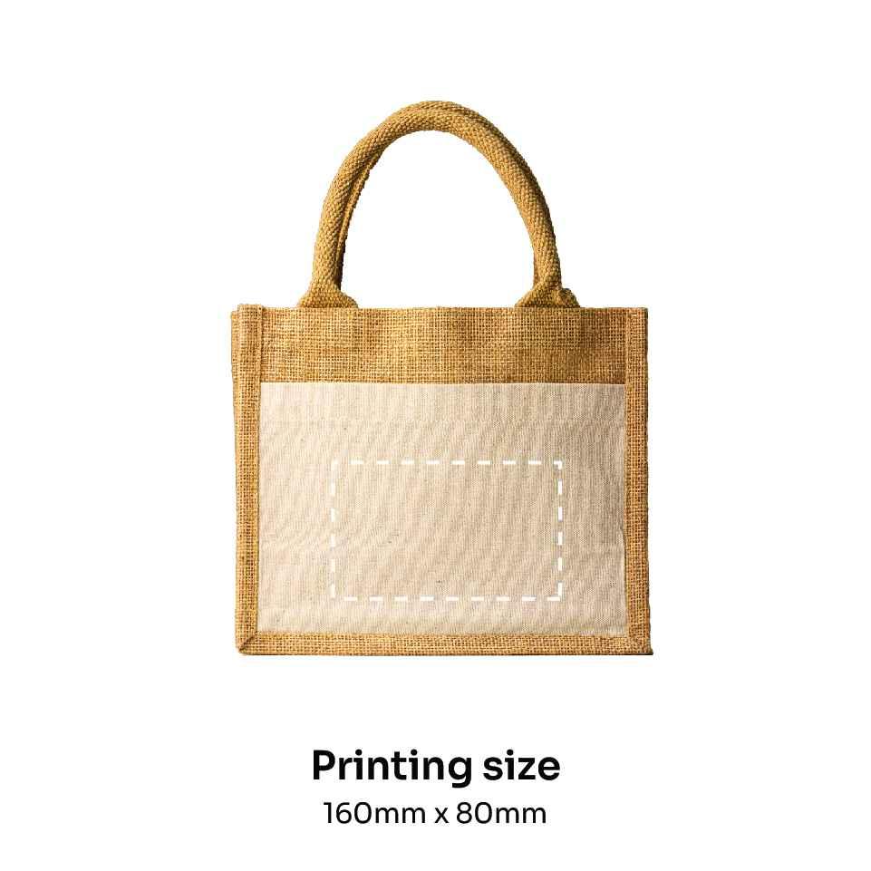 Jute Bag with Canvas Pocket TTF-402