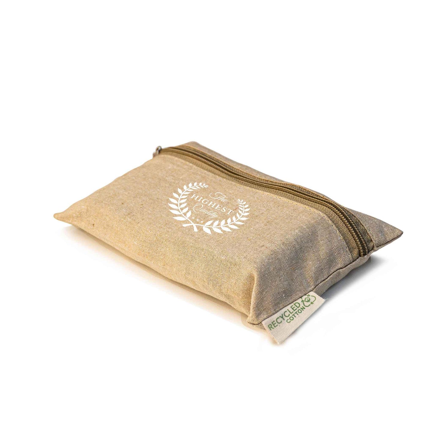 Jute Cotton Pouch with front zipper