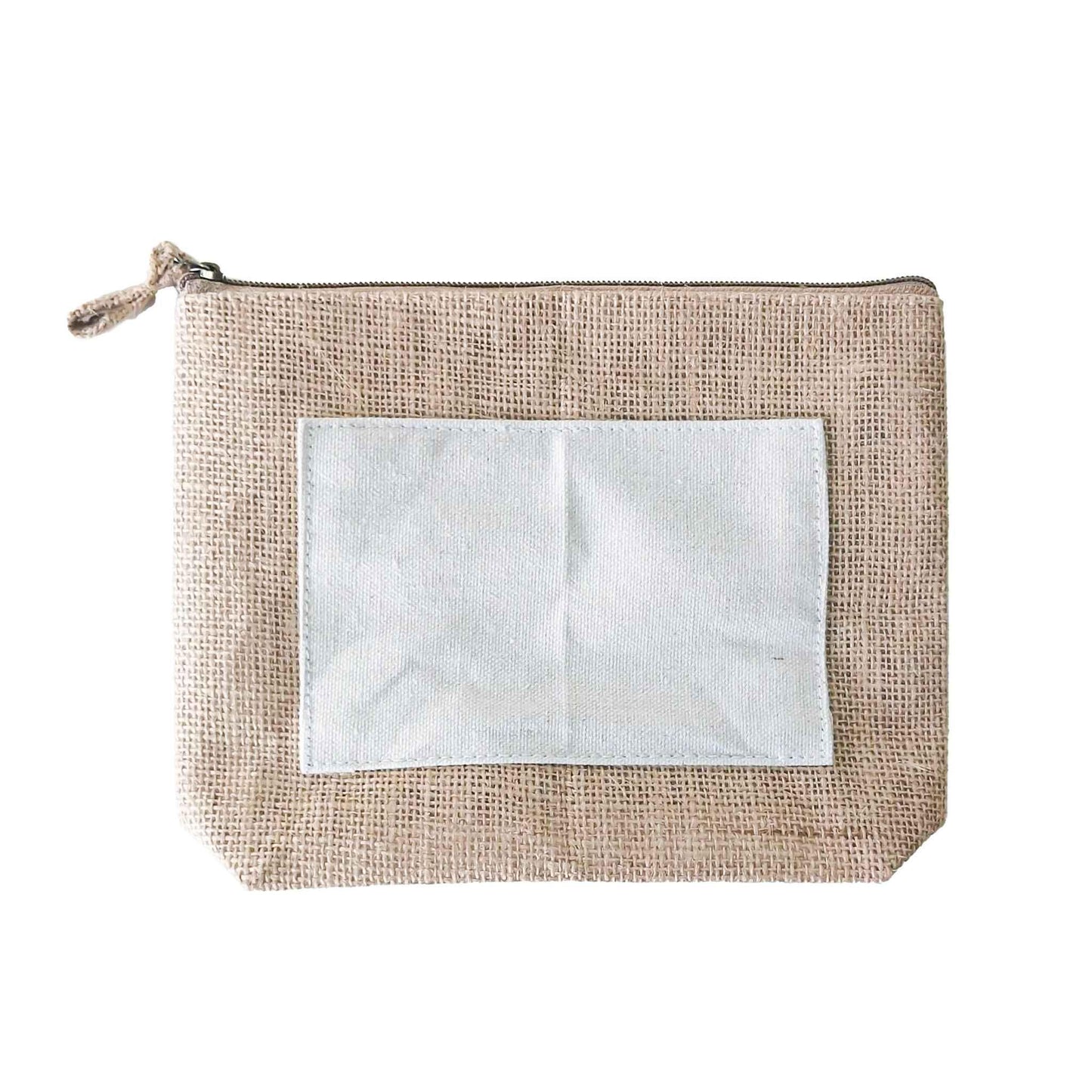 Jute pouch with Natural patch