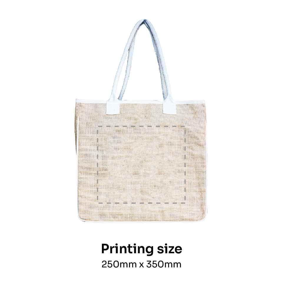 Laminated Jute bag with velcro