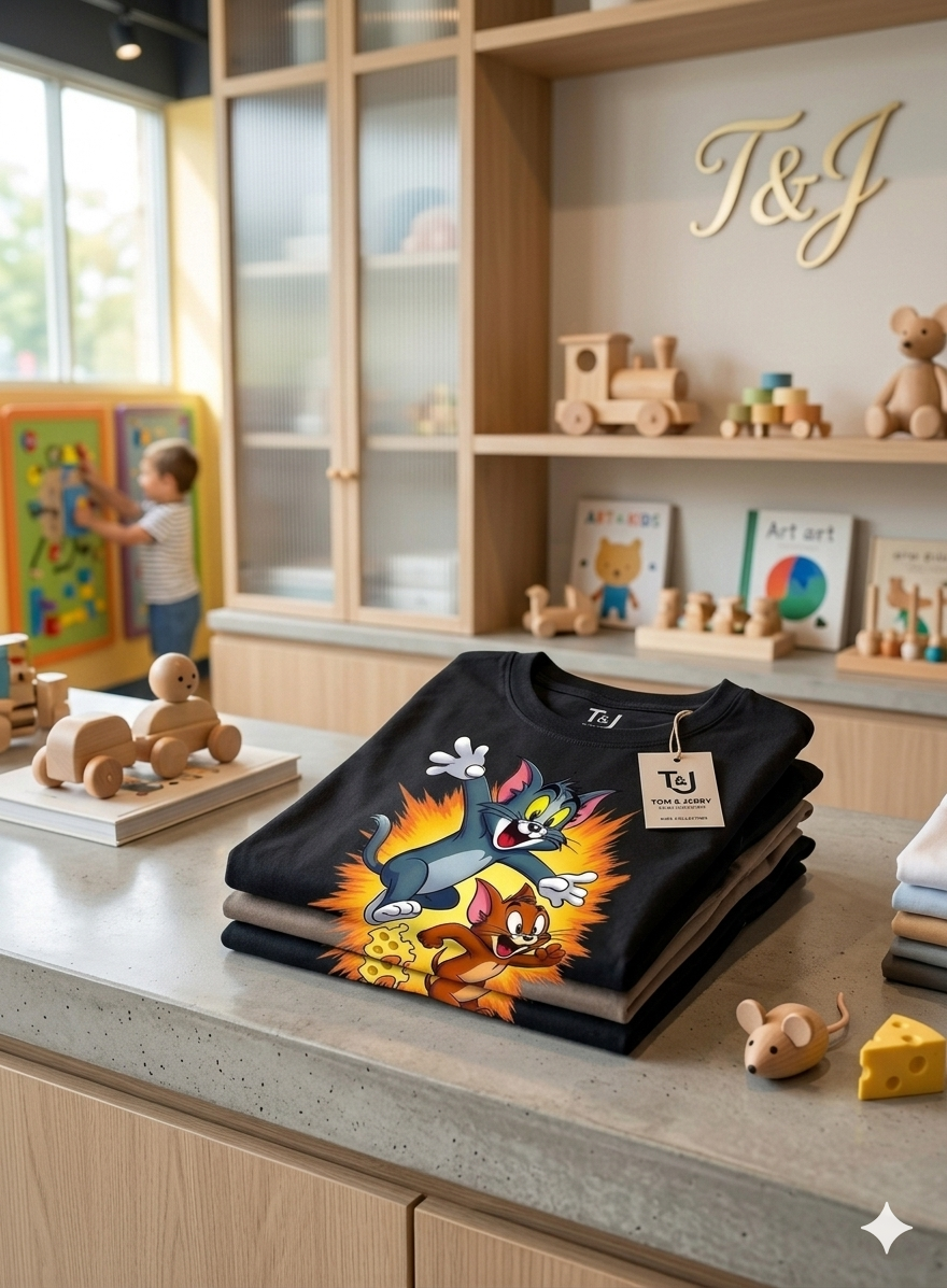 Tom & Jerry Kid Cotton T-Shirt Half Sleeves TTF-1001