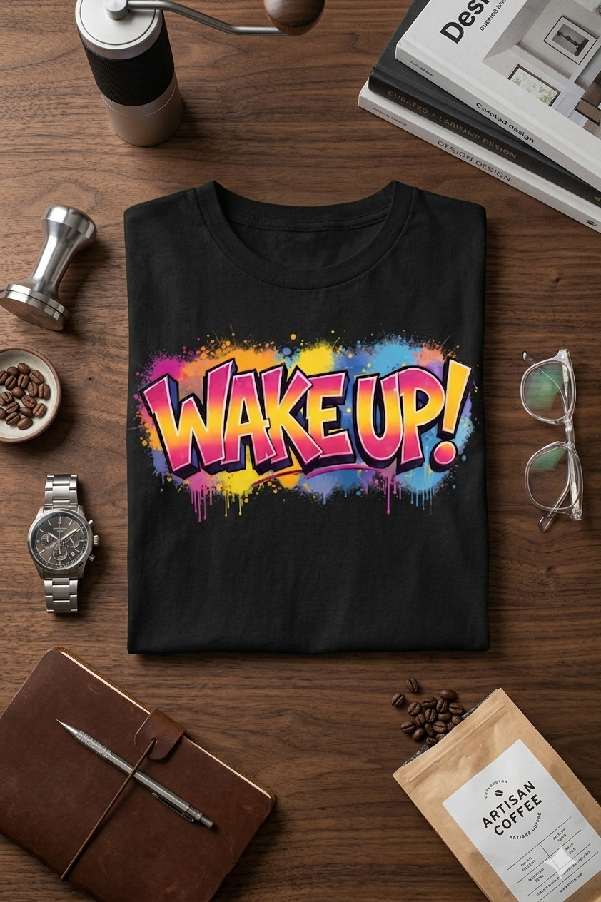 Wake Up Men Cotton T-Shirt Half Sleeves TTF-519
