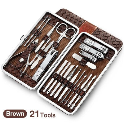Nail manicure tool kit combo set