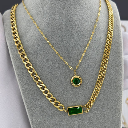 Gold Number 18K Gold Plated Pendant Necklace | 18K Gold Plated Steel Necklace – UAE