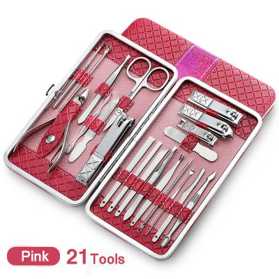 Nail manicure tool kit combo set