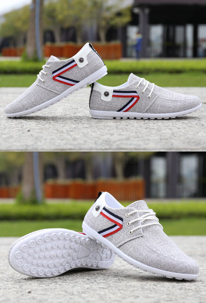 Men'S Soft-Soled Canvas Shoes, Sports And Leisure Old Beijing Cloth Shoes, Peas Shoes