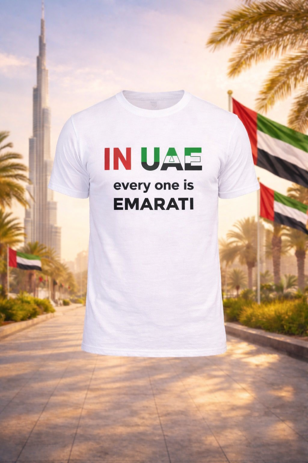 In UAE every one is EMARATI Men Cotton Half Sleeves T-Shirt TTF-UAE - The Trendy Fashions