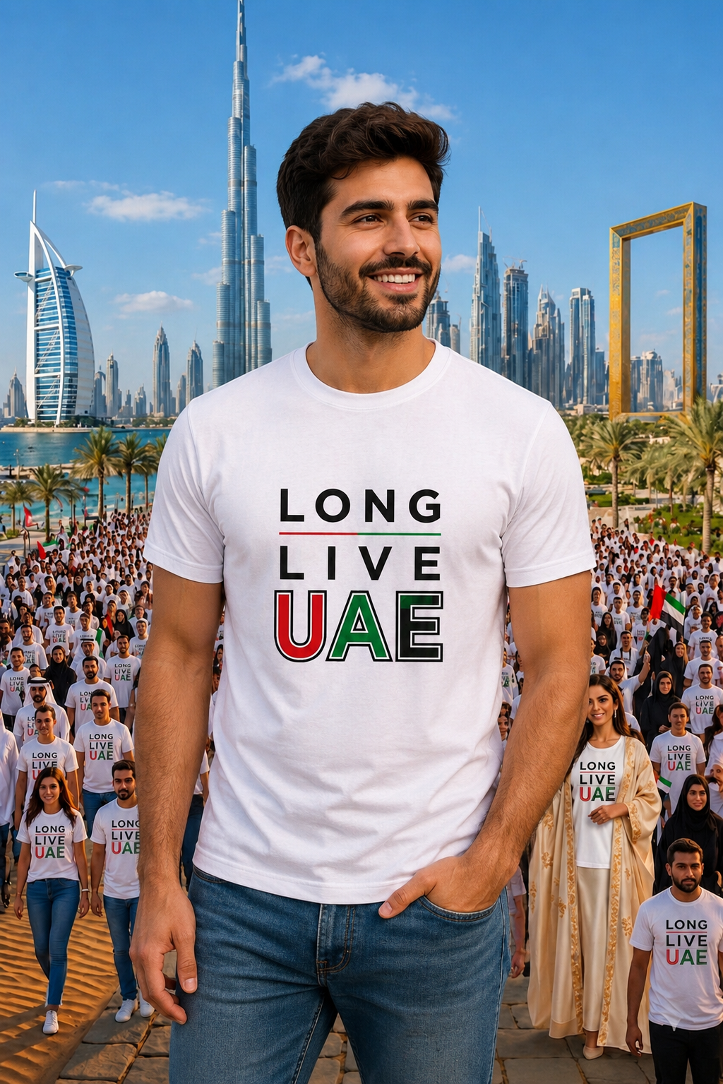 Love live UAE Men Cotton Half Sleeves Tees (Copy) - The Trendy Fashions
