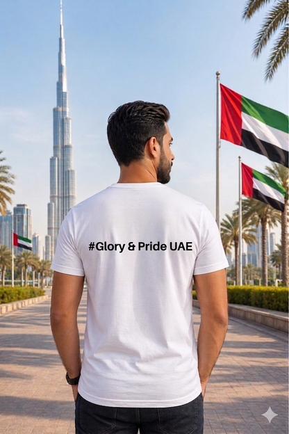 Glory & Pride UAE Map male Cotton Half Sleeves T-Shirt TTF-UAE - The Trendy Fashions