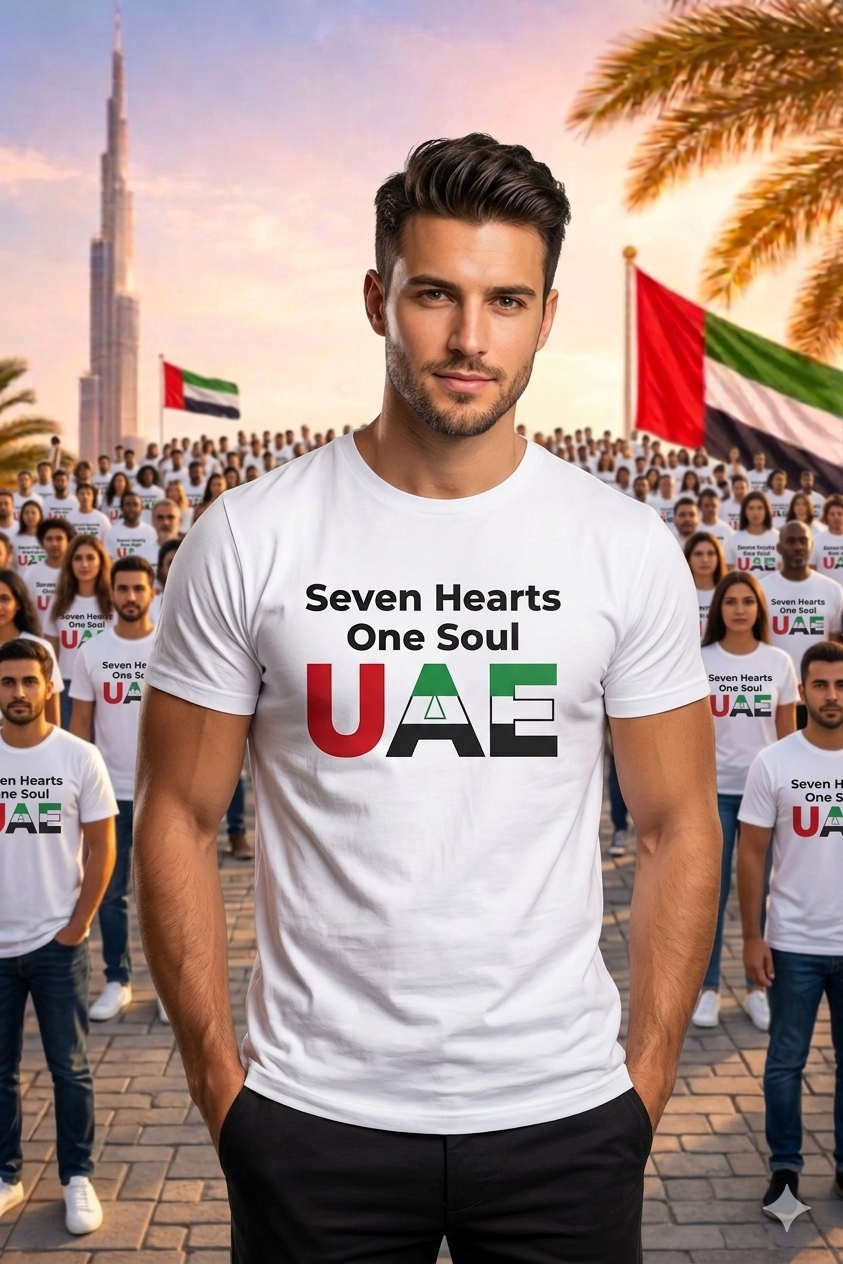 Seven hearts one soul Men Cotton Half Sleeves Tees - The Trendy Fashions
