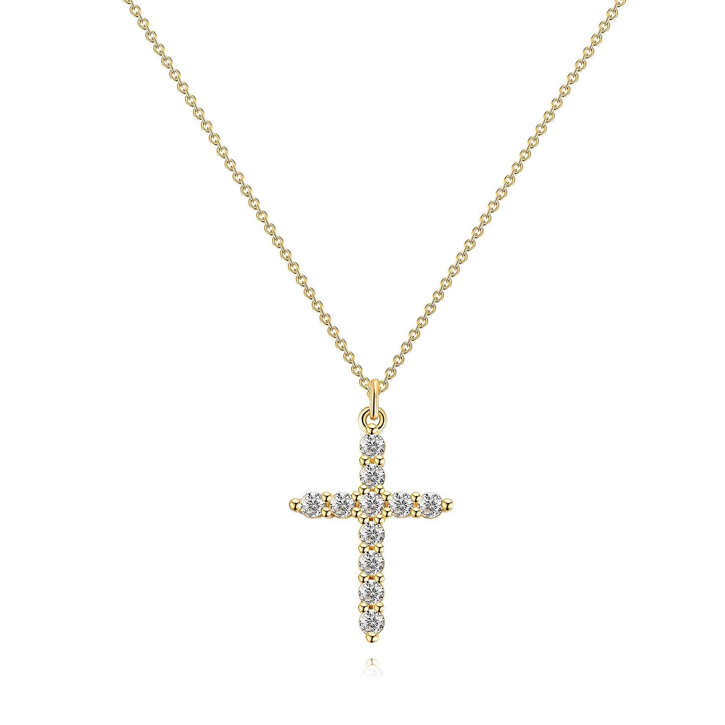 Cross Necklace, 18K Gold Plated Steel |Adjustable Waterproof Hypoallergenic Jewelry – UAE
