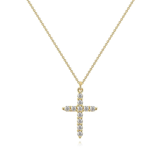 Cross Necklace, 18K Gold Plated Steel |Adjustable Waterproof Hypoallergenic Jewelry – UAE