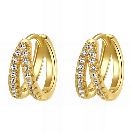 Earrings, 18K Gold Plated Brass | Waterproof Hypoallergenic Chunky Hoops – UAE