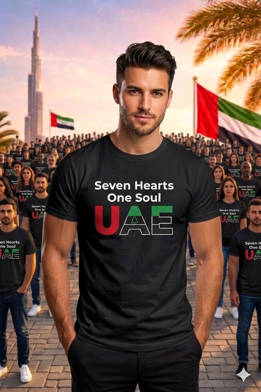 Seven hearts one soul Men Cotton Half Sleeves Tees - The Trendy Fashions
