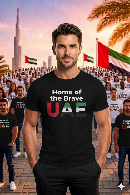 Home of brave Men Cotton Half Sleeves Tees