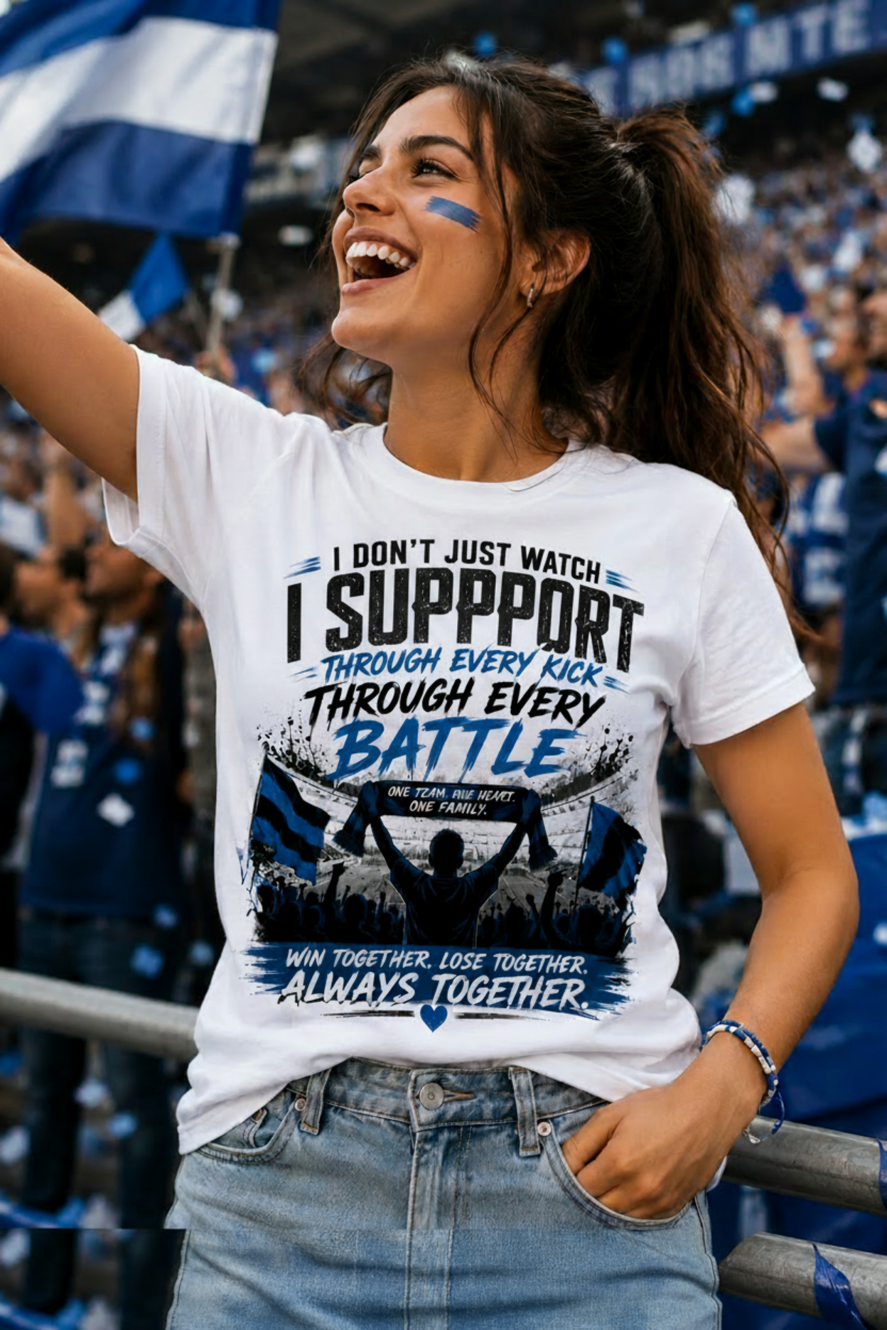 🏆 Football Fan Edition: Premium Cotton Tee We Support