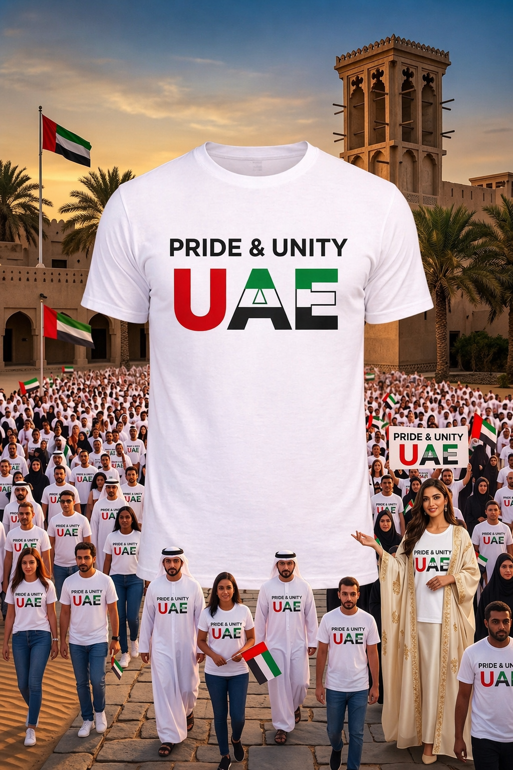 Pride & Unity Men Cotton Half Sleeves T-Shirt TTF-UAE - The Trendy Fashions