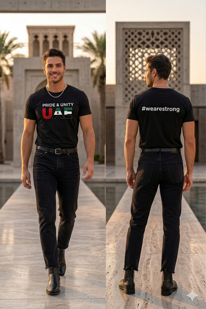 Pride & Unity Men Cotton Half Sleeves T-Shirt TTF-UAE - The Trendy Fashions