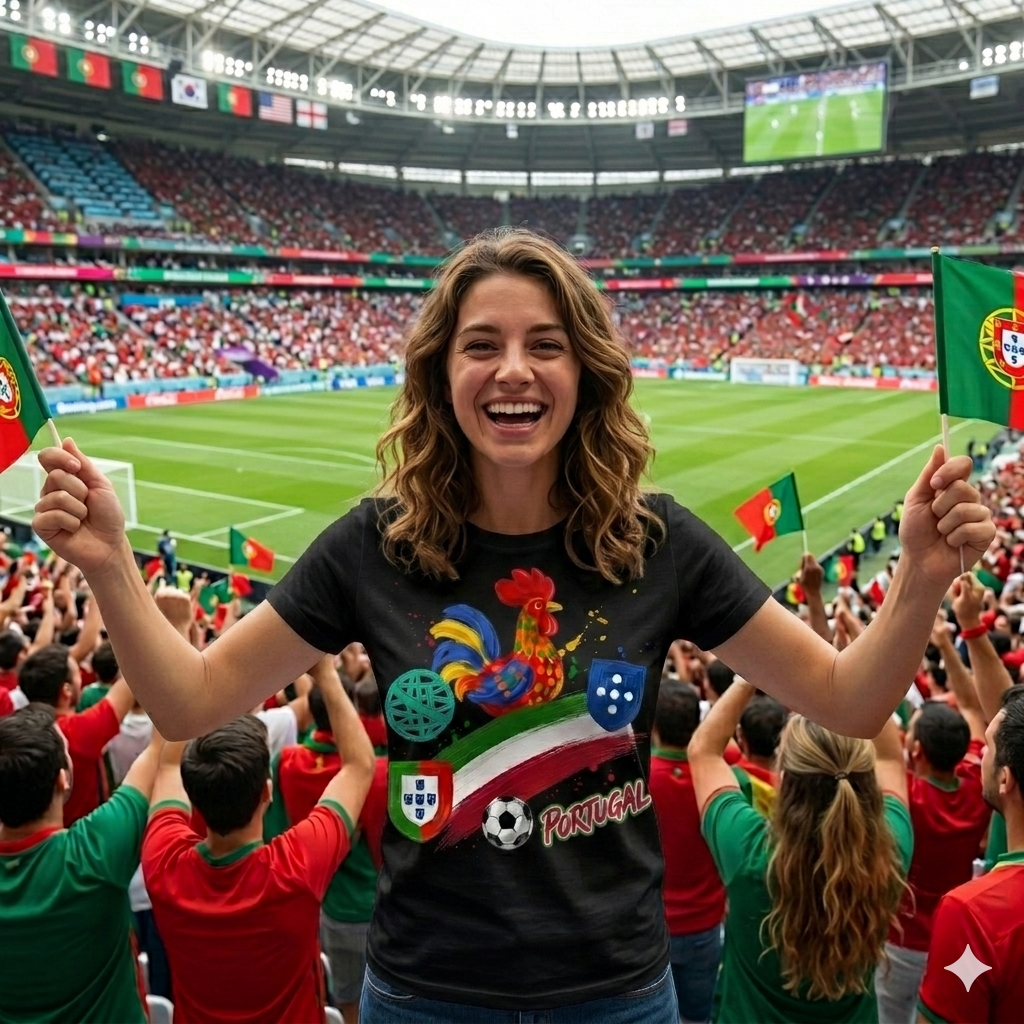 🏆 Portugal Super Fan Edition: Premium Cotton Football Tee