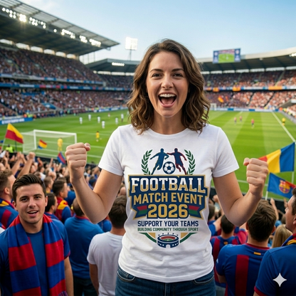 🏆 Fan Support Edition In Match Event : Premium Cotton Football Tee