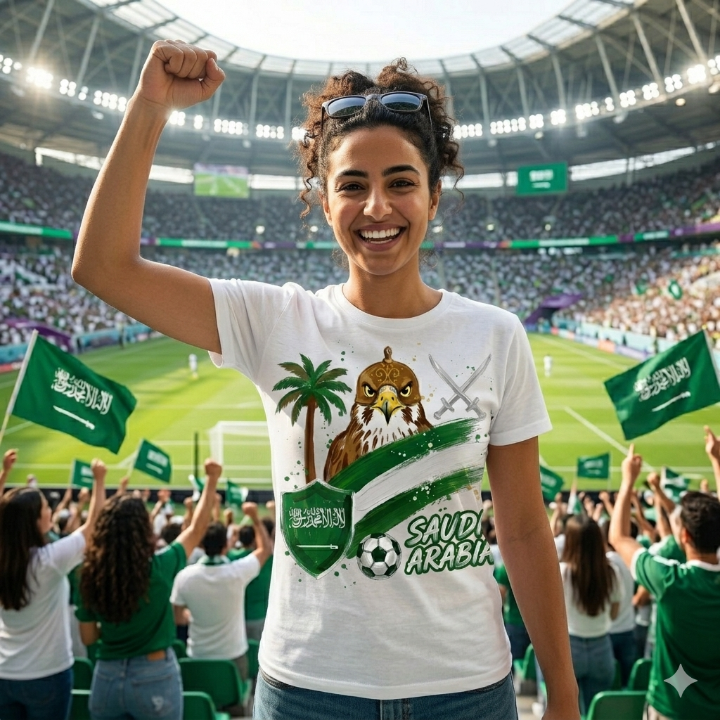 🏆 Saudi Arabia Fan Edition: Premium Cotton Football Tee
