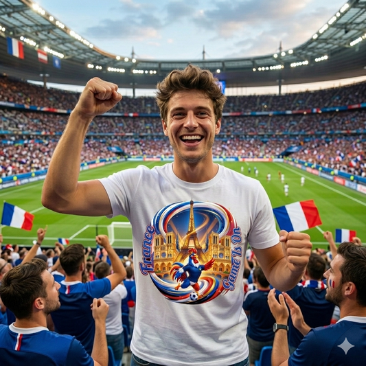 🏆 France Fan Support Edition: Premium Cotton Football Tee