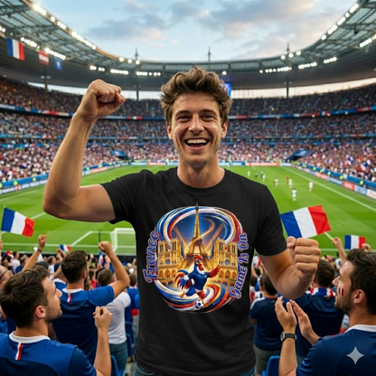 🏆 France Fan Support Edition: Premium Cotton Football Tee
