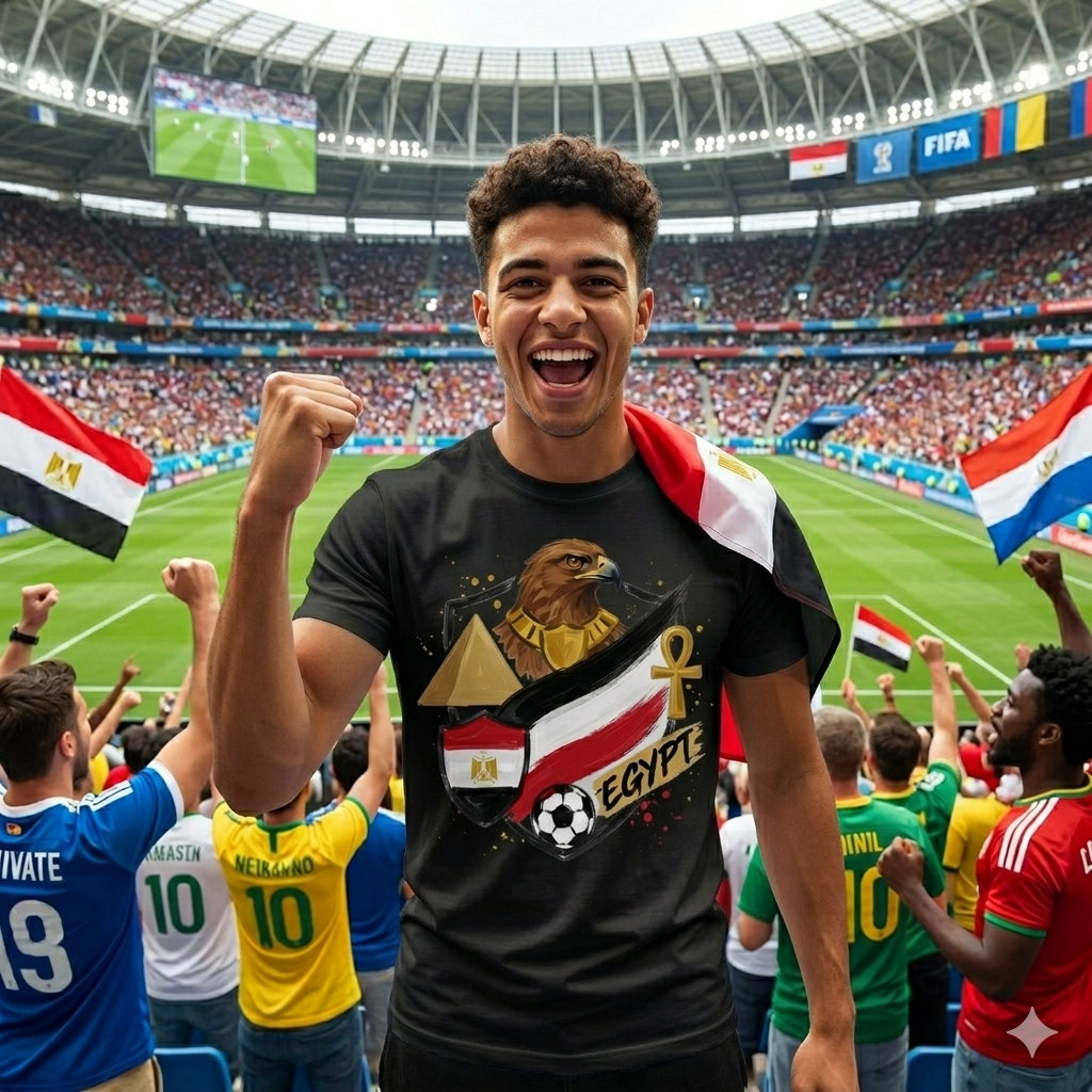 🏆Egypt Fan Edition: Premium Cotton Football Tee