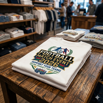 🏆 Fan Support Edition In Match Event : Premium Cotton Football Tee