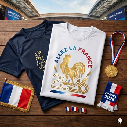 🏆 France Fan Edition: Premium Cotton Football Tee