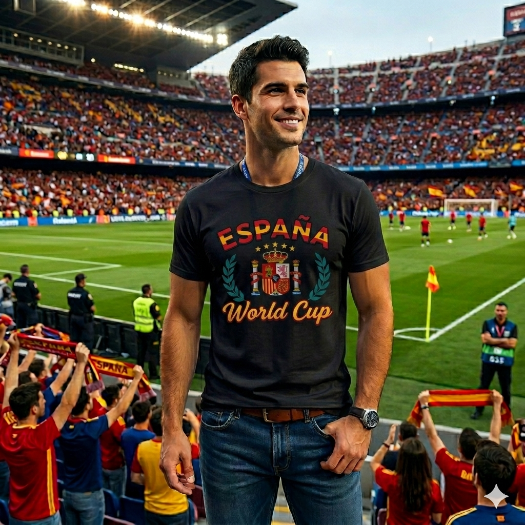 🏆 Spain Fan Edition: Premium Cotton Football Tee