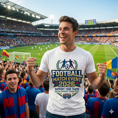 🏆 Fan Support Edition In Match Event : Premium Cotton Football Tee