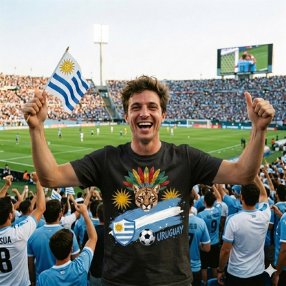 🏆 Uruguay Super Fan Edition : Premium Cotton Football Tee