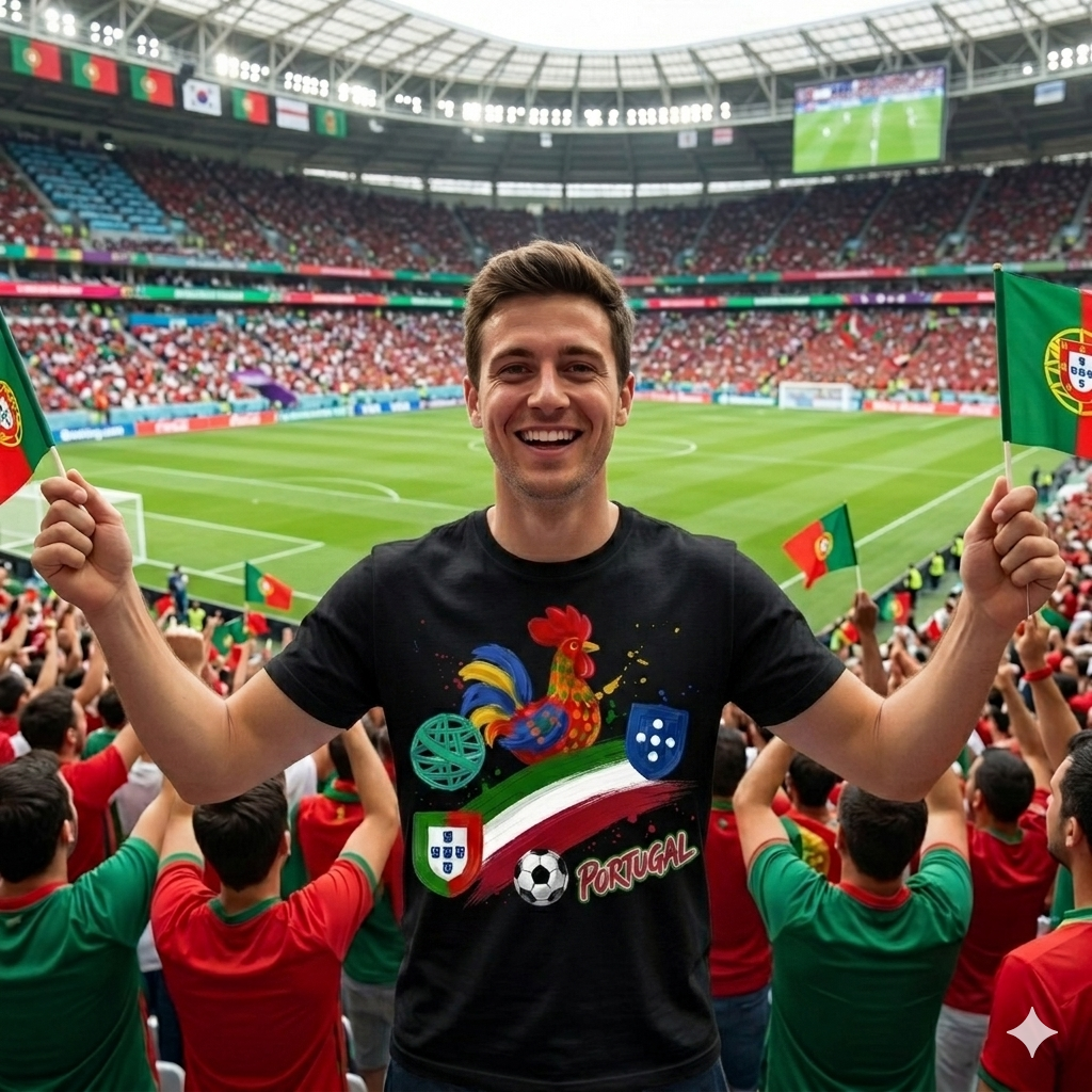 🏆 Portugal Super Fan Edition: Premium Cotton Football Tee