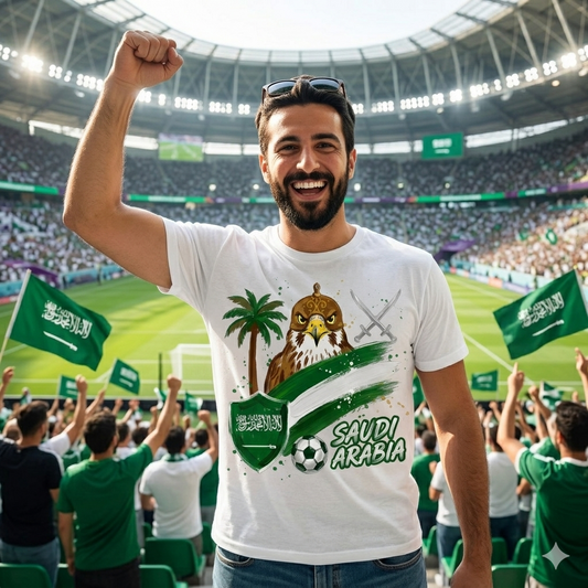 🏆 Saudi Arabia Fan Edition: Premium Cotton Football Tee