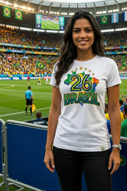 🏆 Brazil Fan Edition: Premium Cotton Football Tee