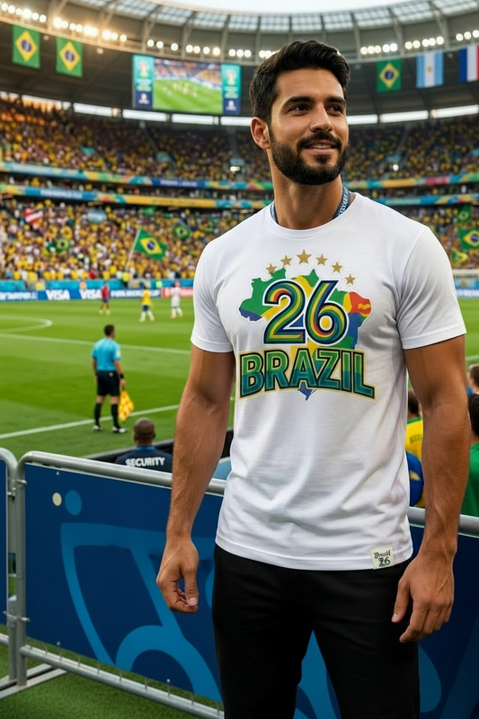 🏆 Brazil Fan Edition: Premium Cotton Football Tee