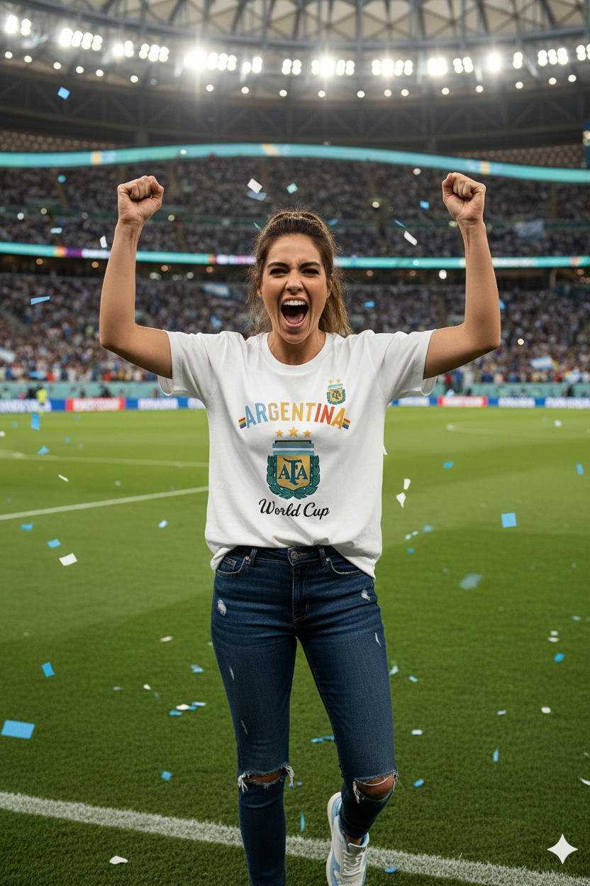 🏆 Argentina Fan Edition: Premium Cotton Football Tee