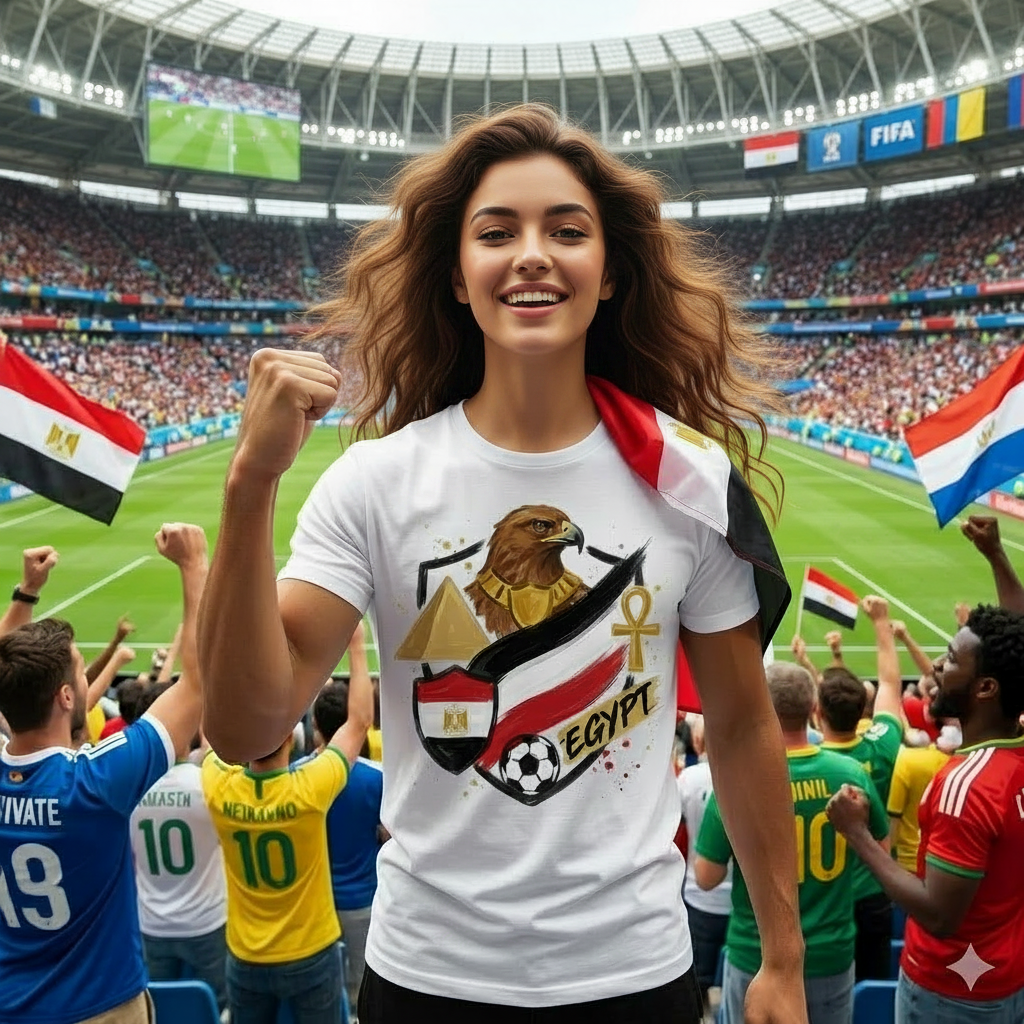 🏆Egypt Fan Edition: Premium Cotton Football Tee