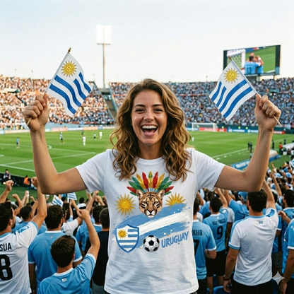 🏆 Uruguay Super Fan Edition : Premium Cotton Football Tee