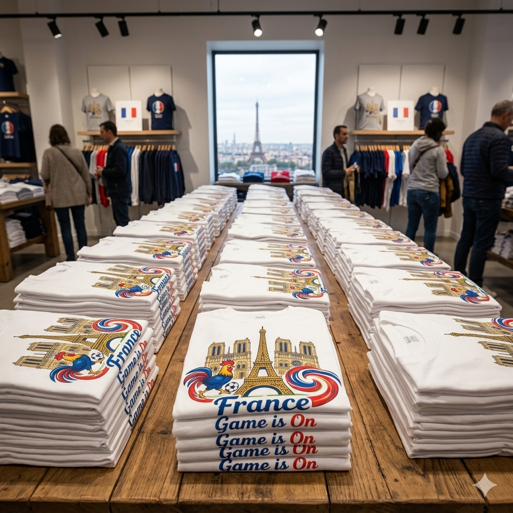 🏆 France Fan Support Edition: Premium Cotton Football Tee